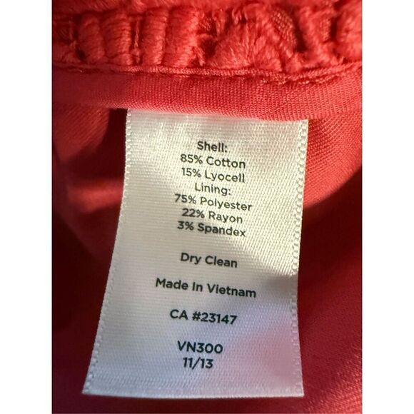 Talbots Size 10 Crochet Daisy Lace Knee Length Dress Pink Preppy Summer Floral - Picture 11 of 11